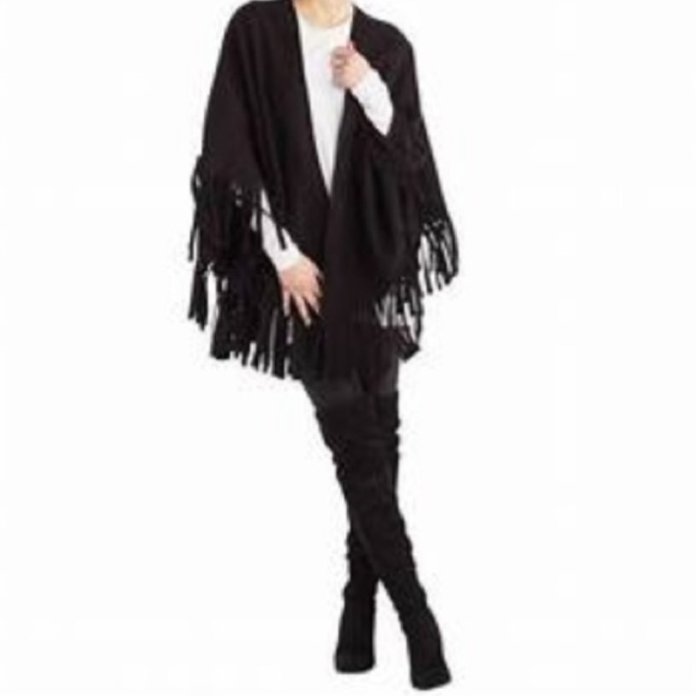 Hallsey Fringe Poncho